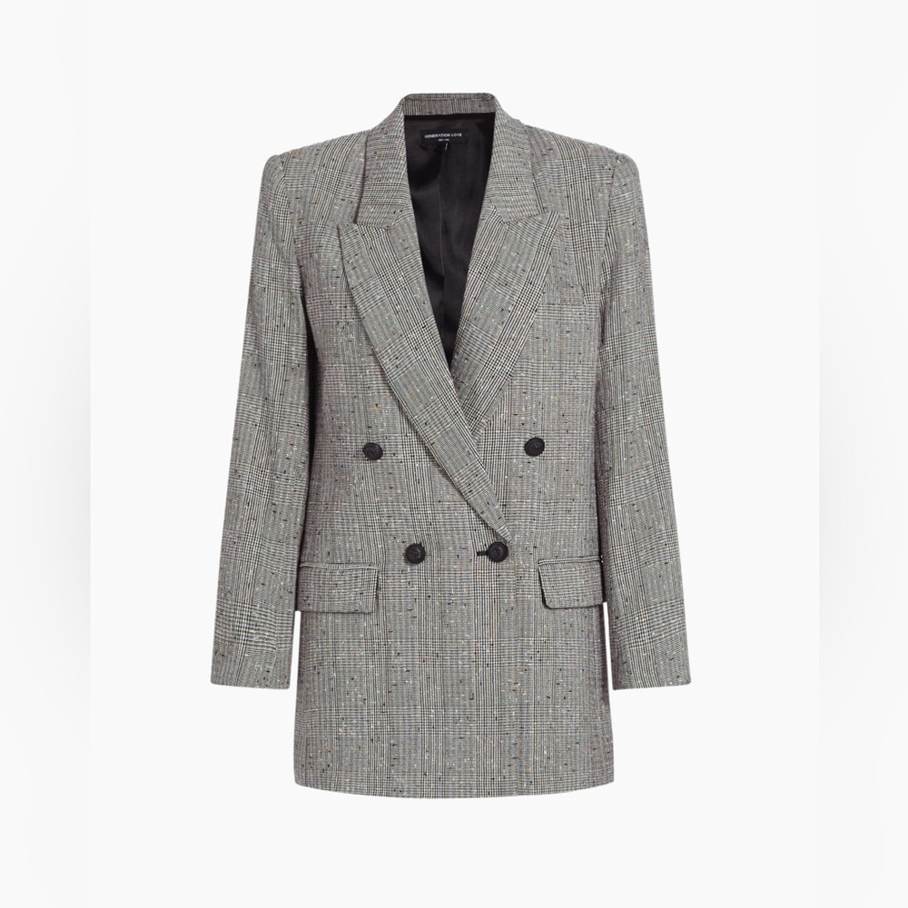 NWT Generation Love Penelopee Oversized Plaid Blazer